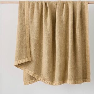 West Elm Textured Tan Throw Blanket